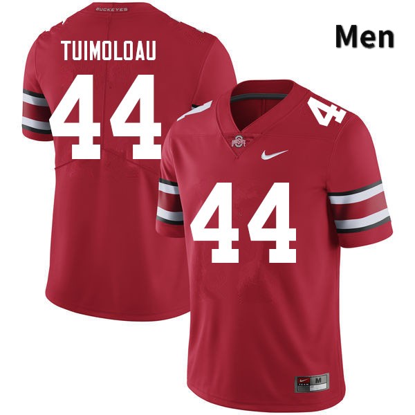 Ohio State Buckeyes J.T. Tuimoloau Men's #44 Red Authentic Stitched College Football Jersey